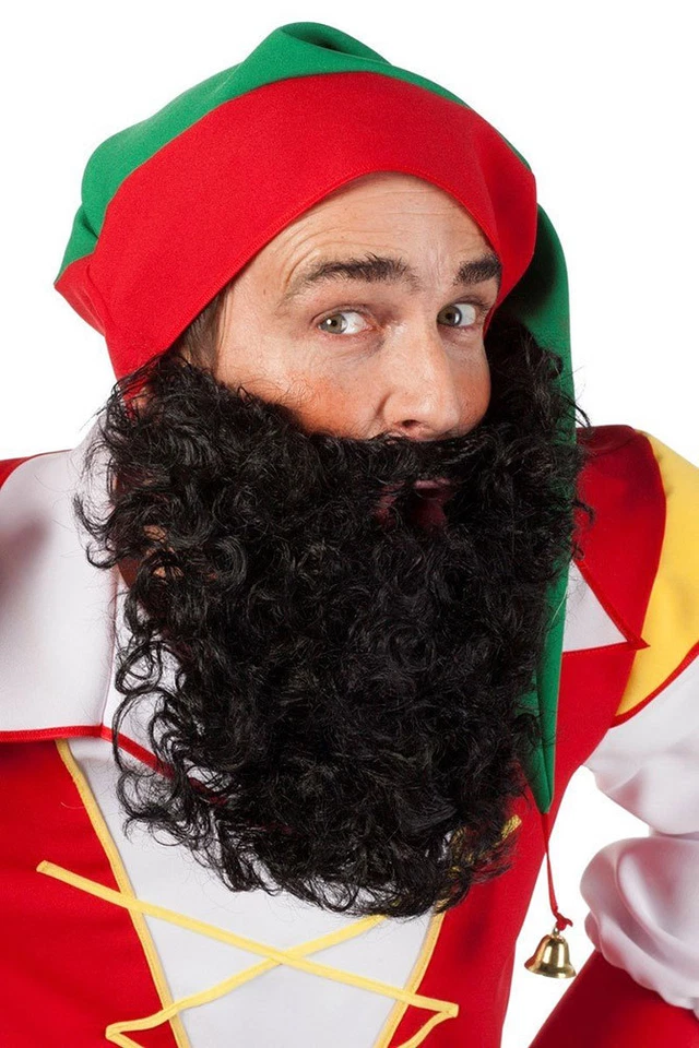70005-WILBERS Bart Zwerg Zwergenbart Erwachsene Gnom Vollbart schwarz Fasching Karneval KK