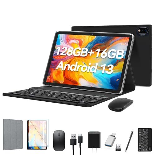 Android 13 Tablet 2024 Newest 10 inch Octa-Core Tablet, 128GB ROM+16GB Black - Picture 2 of 7