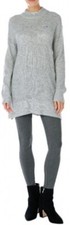 Pink Tartan Women Sweater Dress Tunic BNWT sz Small Gray waffle knit