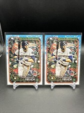 2024 Topps Holiday #H140 Christian Yelich Milwaukee Brewers Baseball Lot Of 2