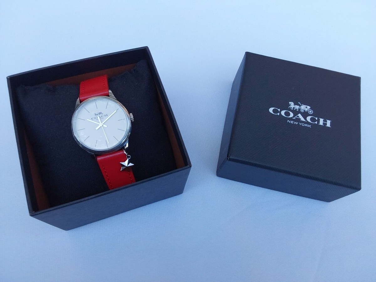 Coach Watch - Red Leather Band - 2016 | eBay display picture 1