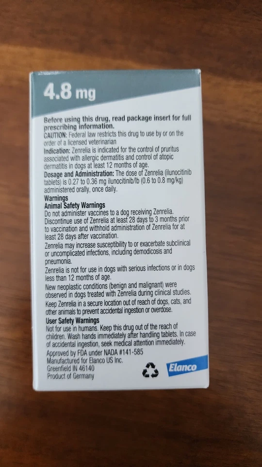 Zenrelia para perros (comprimidos de ilunocitinib) 4,8 mg Foto 3 de 4