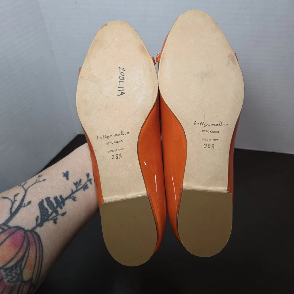 Балетки Anthropologie BETTYE MULLER лакированная кожа 35,5 оранжевые - Изображение 4 из 4