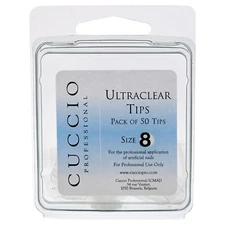 Ultraclear Tips - 8 by Cuccio Pro for Women - 50 Pc Acrylic Nails