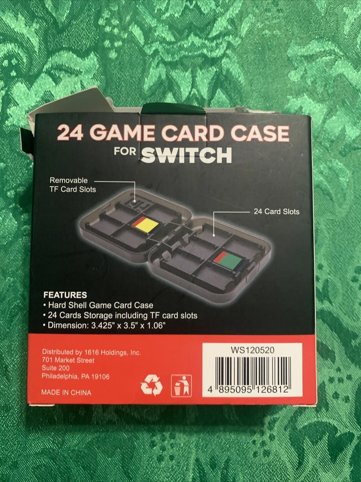 Porta-cartões de jogo 24 em 1 microSD caixa de armazenamento estojo rígido para Nintendo Switch - Imagem 3 de 4