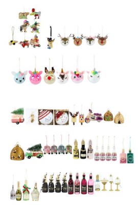 Hoff INTERIEUR Tree Decoration Animals Glass Christmas Balls Pendant