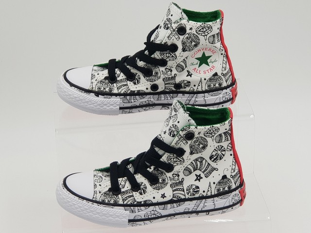 kids black converse trainers