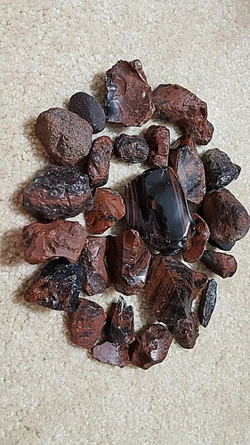 High Quality Mahogony & Black Obsidian, 1 Lb Natural Stone, Great Shine E-286 - Bild 2 von 4