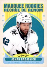 2021-22 O-Pee-Chee Retro #640 Jonah Gadjovich Rookie Sharks