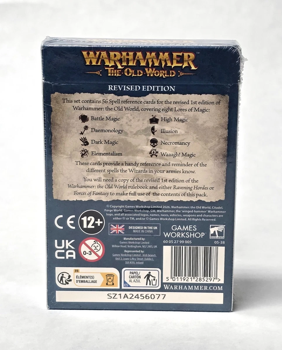 Warhammer: The Old World - LORES OF MAGIC Reference Card Pack - Rev Ed - NIS