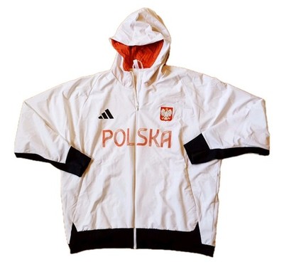 Adidas Polen Team Polska Olympics Podium Jacke ZNE Hoodie Athleten NOC weiß XL