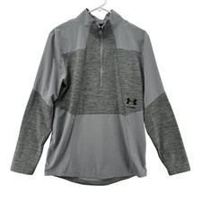 Under Armour Storm Pullover Mens Medium Gray Half Zip Athletic Fitted Jacket NWT