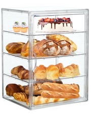 Bread Box,Large Boxs for Kitchen Countertop - 4 Layers transparent