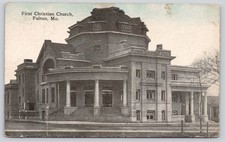 First Christian Church Fulton Mo Missouri Vintage Postcard Db 1919 First Christian Church Fulton Mo Missouri Vintage Postcard Db 1919