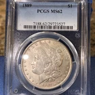 1889-P $1 Morgan Silver Dollar PCGS MS 62 | Uncirculated UNC