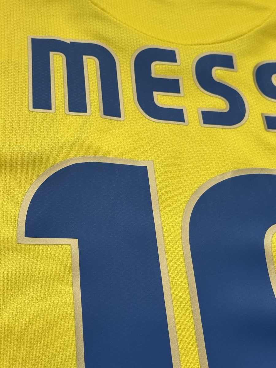 2008/10 Barcelona Away Jersey #10 Messi Large Nike Soccer UNICEF