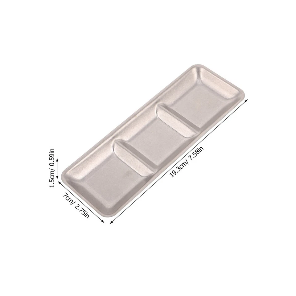 Ciotola per salsa divisa in acciaio inossidabile - Piatto per condimenti a 3 - Immagine 3 di 4