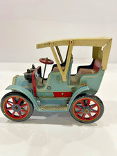 2852  Vintage Japan Tin Litho Modern Toys Old Time Friction Car w/Noise Maker