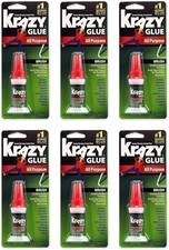 Krazy Glue KG92548R Instant Krazy Glue 0.18-Ounce All Purpose Brush - Pack of 6