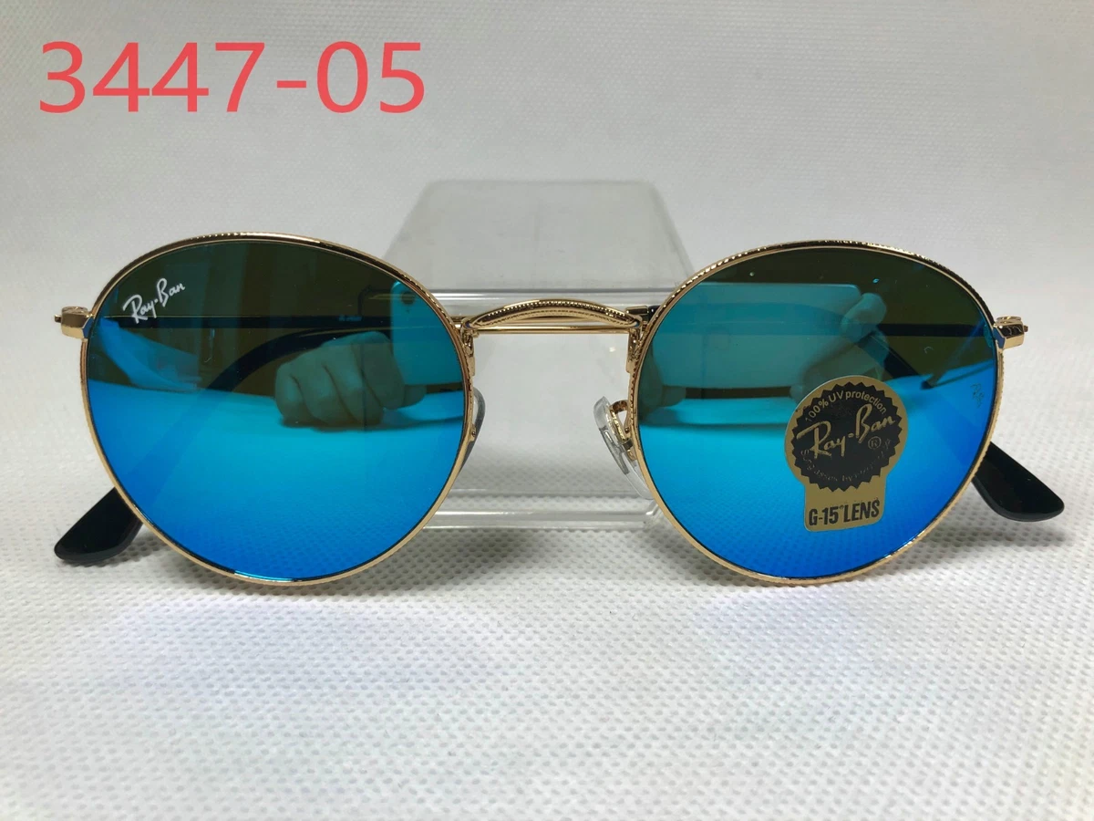 小物 RayBan sunglasses round l Blue lens Ray-Ban Blue Round Sunglasses for Men for sale | eBay