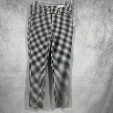 Old Navy Pixie Pants Womens Size 2 Black White High Rise Skinny Check.