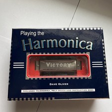 Playing The Harmonica By Dave Oliver, Felt Pouch  Instruction Book Sealed NIB