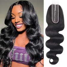 Brazilian 2x6 Human Hair Lace Closure HD Transparent 2x6 Body Wave Lace Closu...