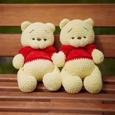 Handmade Bear Crochet Toy, Amigurumi Plush Bear, Soft Gift