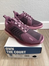 New K Swiss Ultrashot 3 Women s Tennis Pickleball Shoes, Purple Pink, Size 7