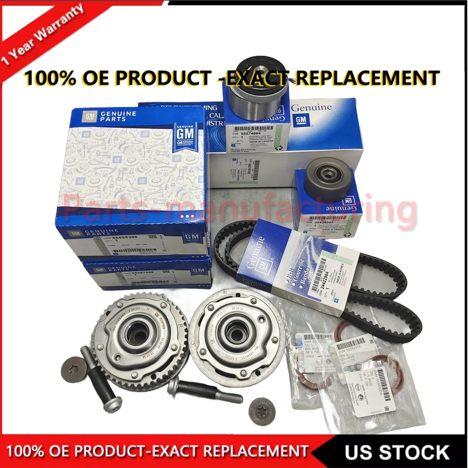 Timing Belt Kit VVT Sprocket for 2010-18 Chevrolet Aveo Sonic Cruze 1.6L 1.8L US — 第 3/4 张图片