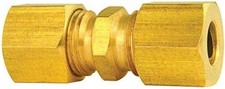 Brass Brake Line Compression Union Fittings - 14 Inch Set Of 10 P Size 14