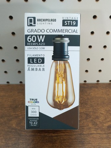 Archipelago ST19 Commercial Grade Dimmable LED Amber 60w Equivalent w/ Filament - Picture 3 of 6