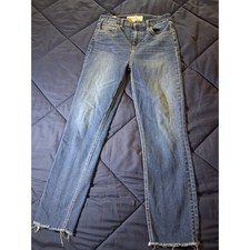 Frank & Eileen Derry Straight Leg Jeans Blue Raw Hem Size 26 Made in USA