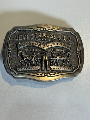 VTG Levi Strauss & Co. Two Horse Brand Limited Edition Belt Buckle Logo🐴