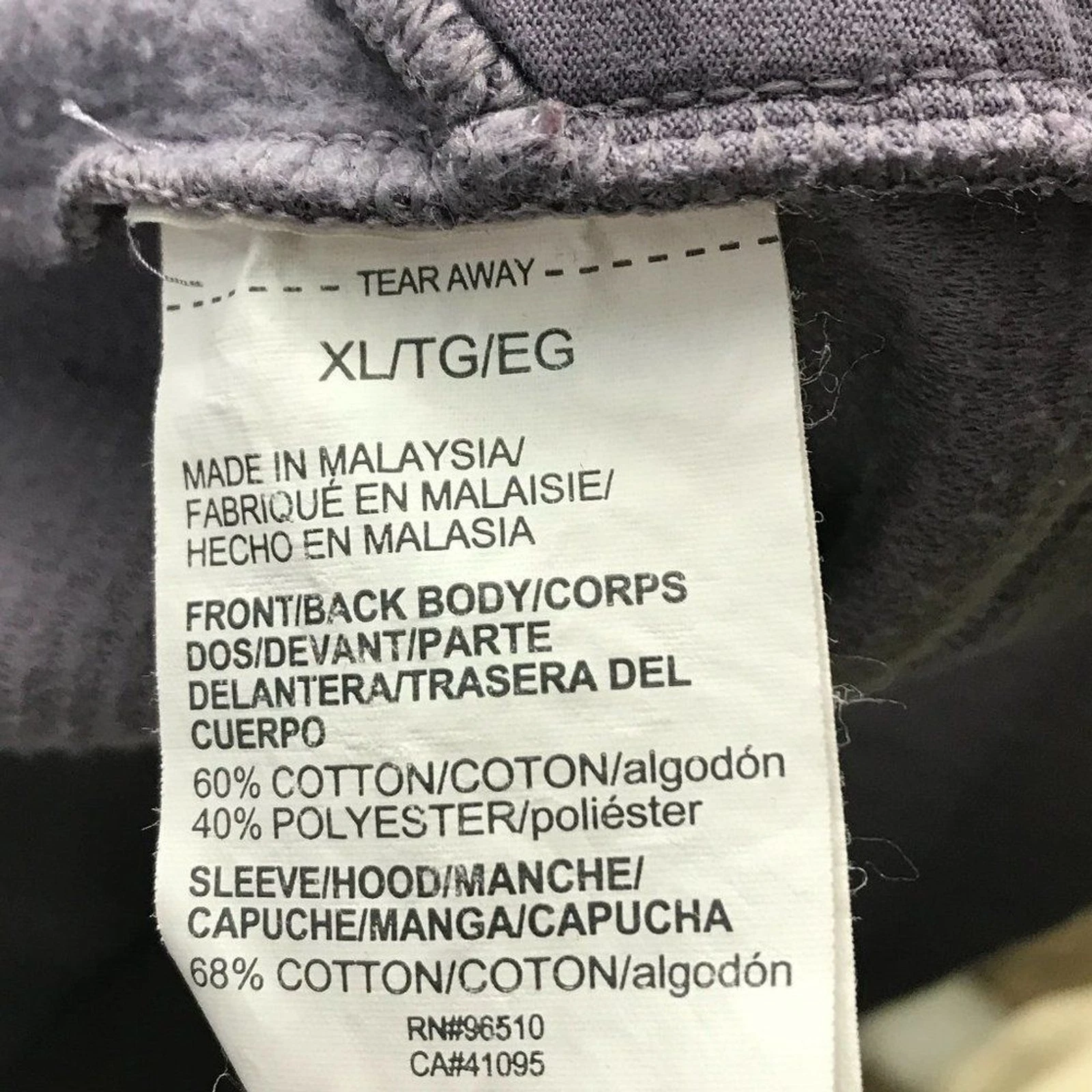 VETEMENTS Felpa con cappuccio Under Armour lavanda full zip logo dettaglio sul braccio taglia XL