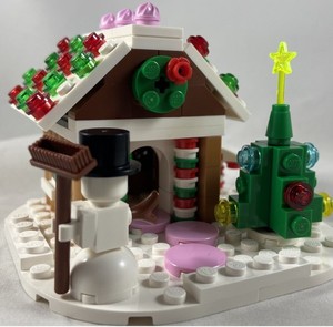 Gingerbread House Christmas Village custom design made w/ LEGO bricks