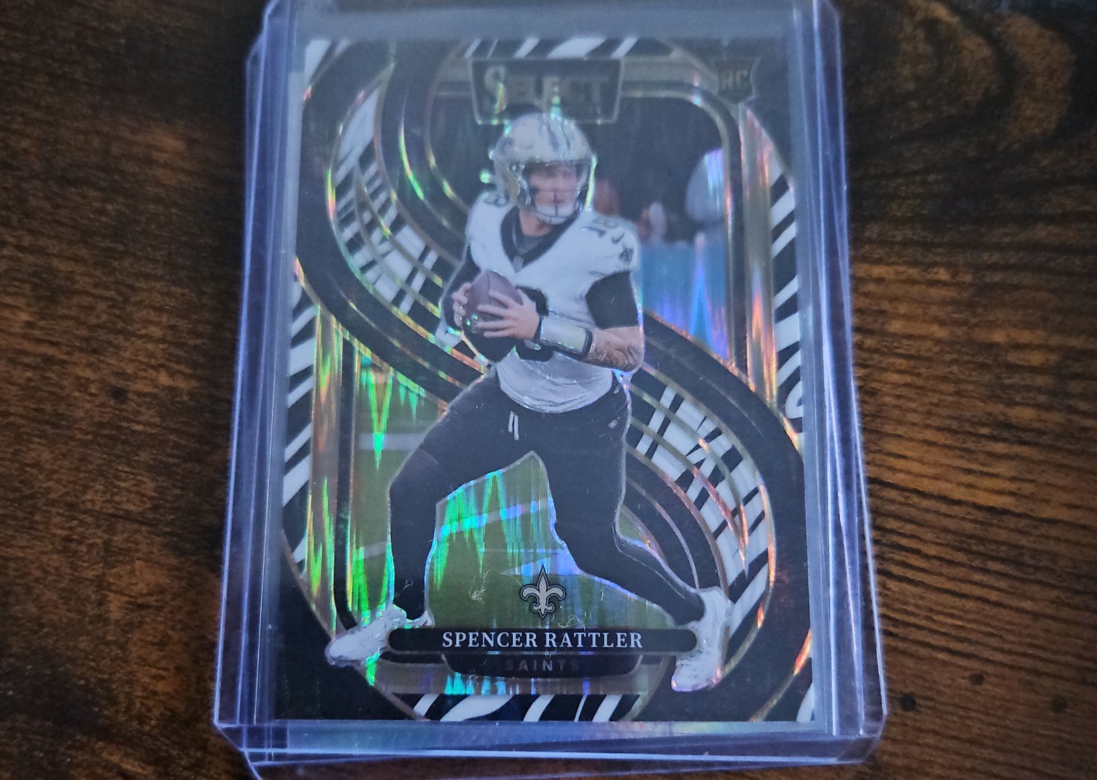 2024 Panini Select - Premier Level Spencer Rattler #130 Zebra Shock Prizm (RC)