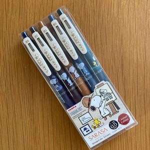 Zebra Sarasa Snoopy Limited Edition Vintage Style Color Set Of 5 Japan USED K