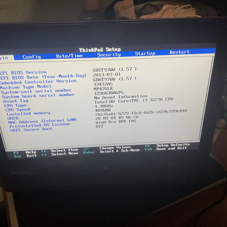 Lenovo Thinkpad Twist Touchscreen Laptop | i3-3537u | 4GB RAM 128GB SSD 1.90Ghz - Image 4 of 4