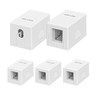 RJ45 Keystone Jack Surface Mount Outlet 1 Port, Blank Surface Mount for Cat6/...