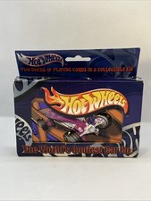 2001 Hot Wheels Two Decks of Bicycle Playing Cards In Collectible Tin Box