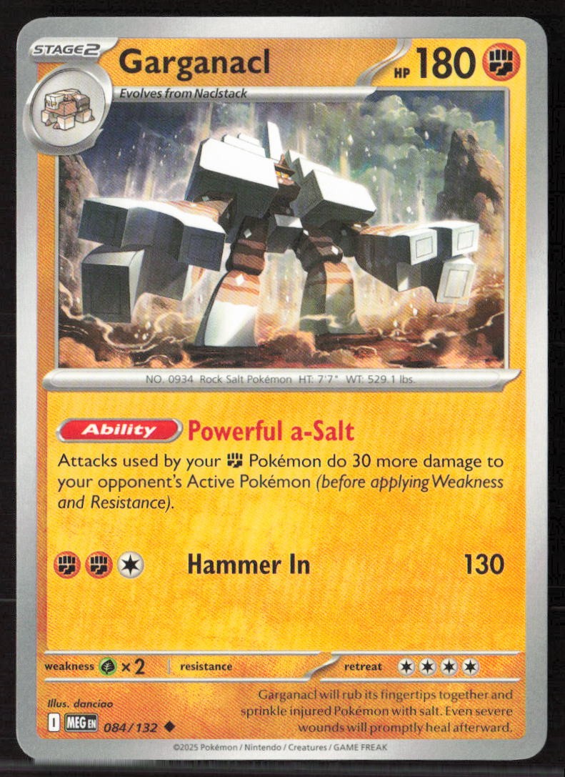 Garganacl #084/132 Uncommon ME01: Mega Evolution Pokemon