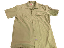 DICKIES Button Front Shirt Mens XL Khaki