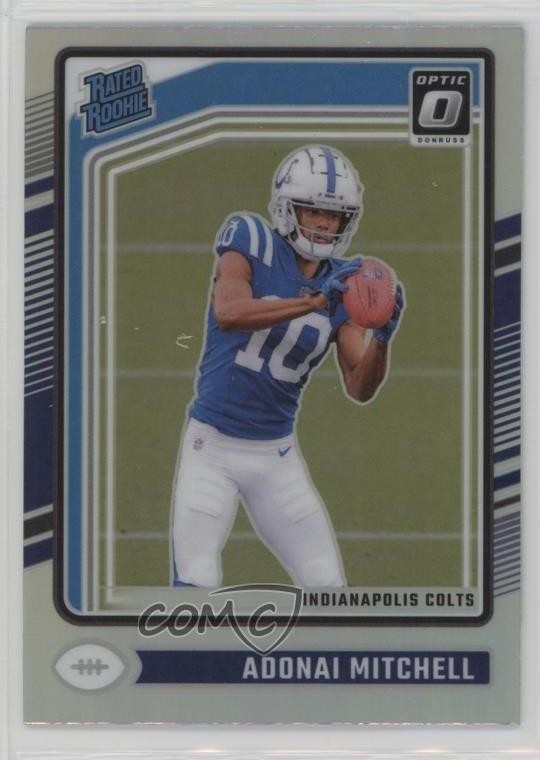 2024 Panini Donruss Optic Rated Rookie Holo Prizm Adonai Mitchell #203 01sb