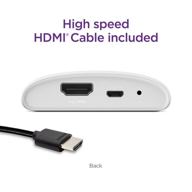 Reprodutor de mídia Roku 3930S4 LE HD com cabo HDMI e controle remoto (remoto pode variar) - Imagem 4 de 4