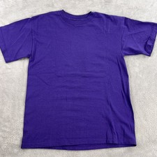 Vintage Miller Blank T Shirt M Purple Men Single Stitch Made in USA 90s Tee