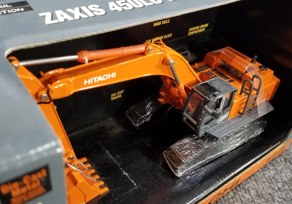 ERTL HITACHI ZAXIS 450LC EXCAVATOR 1/50 DIECAST METAL HIGH DETAIL BOXED - Image 3 of 4