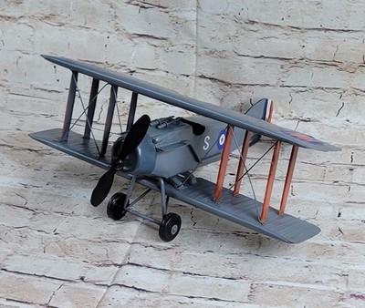 1940 Grey spitfire monoplane Antique Style Metal Model Plane Decor Sale Figure