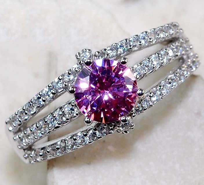 2CT Heat Treated Pink Topaz 925 Sterling Silver Ring Jewelry Sz 7 MM1-5 