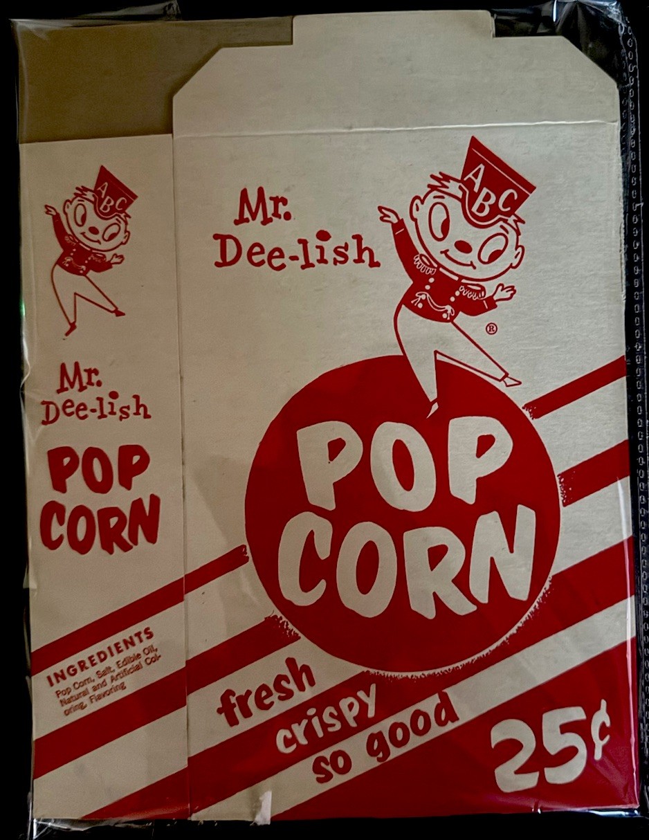 Lot of 6 NEW (NOS) Vintage 60’s Mr Dee-lish Popcorn Boxes -$5 Each Movie Theater